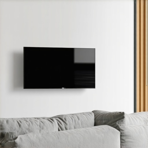 Close-up of ultra-short throw projector in small home theater